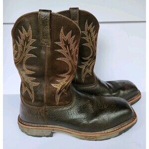 Ariat Work Hog Boots Mens 12 D Composite Square Toe Waterproof Brown